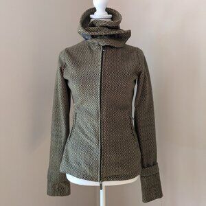 Bench brown Herringbone Fleece Zip-Up Sweatshirt Jacket
